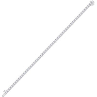 GND 14K White Gold Tennis Bracelet with Prong-Set Round Diamonds - 5.02 Carat Total Diamond Weight