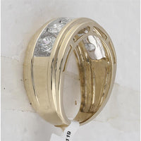 GND 14K Yellow Gold 5-Stone Wedding Band Ring with Prong-Set Round Diamonds - 2.00 Carat Total Diamond Weight