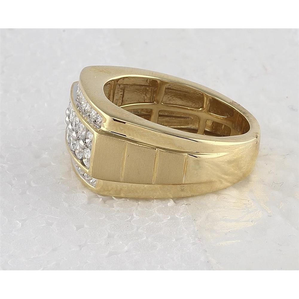 GND 14K Yellow Gold Band with Prong and Channel Set Round Diamonds – 1.5 Carat Total Diamond Weight