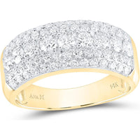 GND 14K Yellow Gold Round Diamond Band Ring - 2.0 Carat Total Diamond Weight
