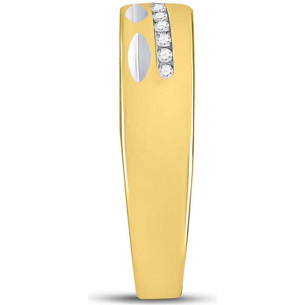 GND 14K Yellow Gold Round Diamond Cluster Matching Wedding Ring Set – 0.76 Carat Total Diamond Weight