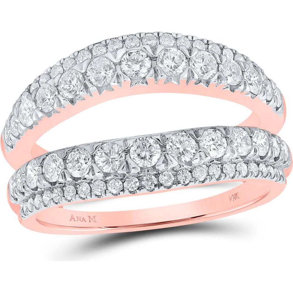 GND 14K Yellow Gold Round Diamond Wrap Ring Guard Enhancer - 1.25 Carat Total Diamond Weight