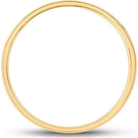 GND 14K Yellow Gold Wedding Band Ring with Channel-Set Round Diamonds and Black Textured Inlay - 1/4 Total Carat Weight