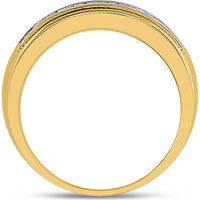 GND 14K Yellow Gold Wedding Band with Channel-Set Round Diamonds and Milgrain Detail – 1.0 Carat Total Diamond Weight