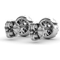 Halo Stud Earrings with Round Brilliant Diamonds by Fana - 1.18 Carat Total Diamond Weight