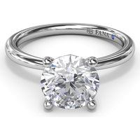 Hidden Halo Engagement Ring Setting with Round Diamond Pavé Accents by Fana - 0.06 Carat Total Diamond Weight
