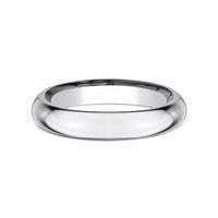 High Dome Comfort Fit Men's Wedding Band in 14K White Gold - 3mm Width by Benchmark