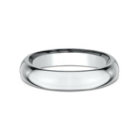 High Dome Comfort Fit Men's Wedding Band in 14K White Gold - 4mm Width by Benchmark