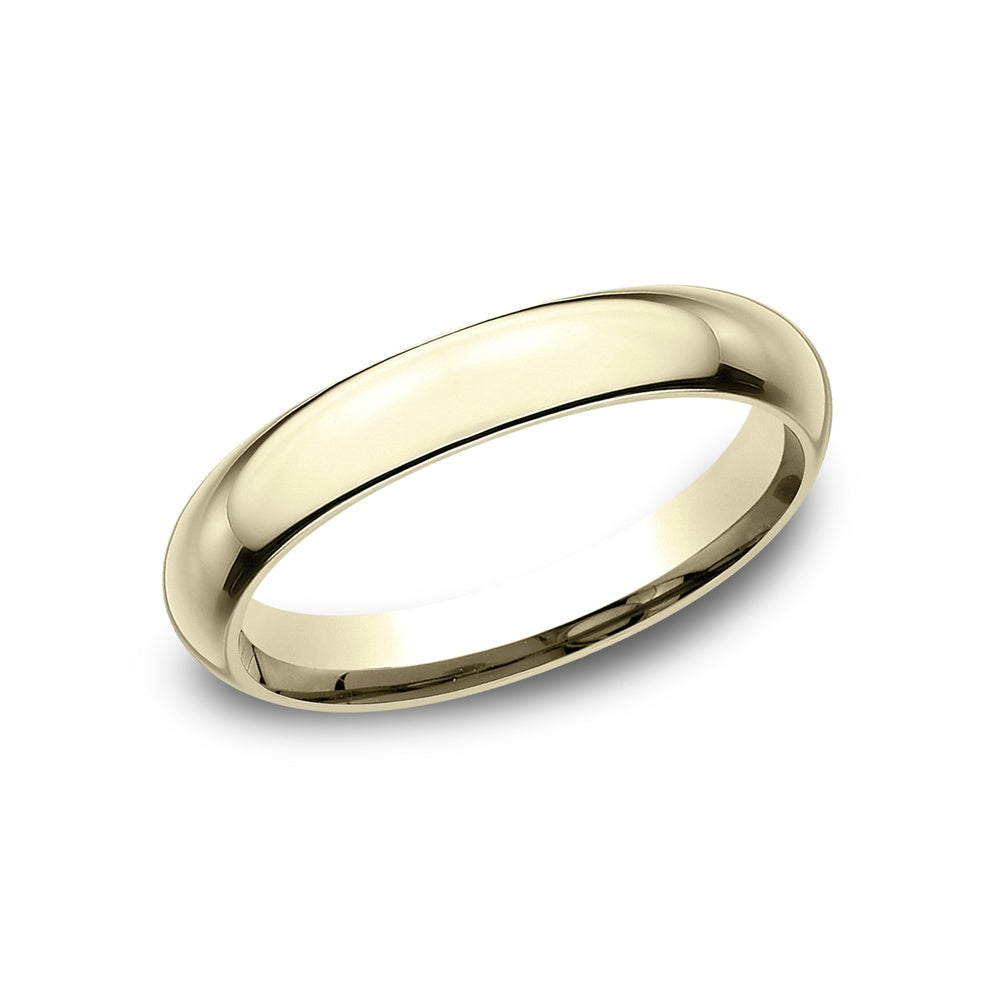 High Dome Comfort Fit Men's Wedding Band in 14K Yellow Gold - 3mm Width by Benchmark