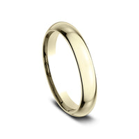 High Dome Comfort Fit Men's Wedding Band in 14K Yellow Gold - 3mm Width by Benchmark