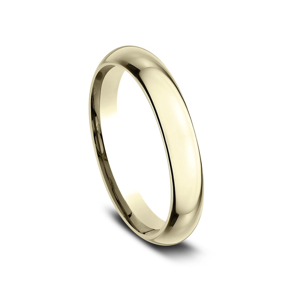 High Dome Comfort Fit Men's Wedding Band in 14K Yellow Gold - 3mm Width by Benchmark