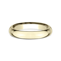 High Dome Comfort Fit Men's Wedding Band in 14K Yellow Gold - 3mm Width by Benchmark