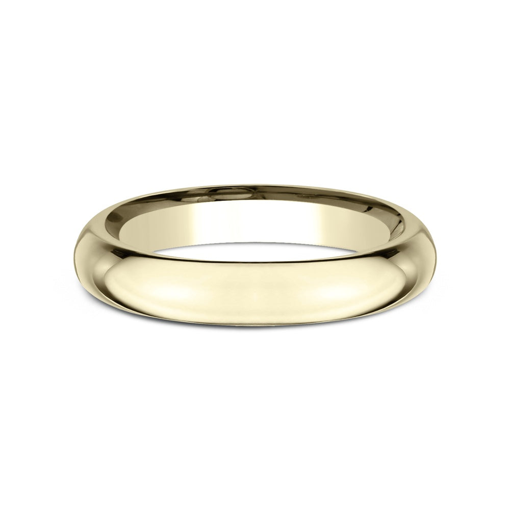 High Dome Comfort Fit Men's Wedding Band in 14K Yellow Gold - 3mm Width by Benchmark