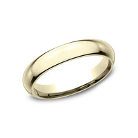 High Dome Comfort Fit Men's Wedding Band in 14K Yellow Gold - 4mm Width by Benchmark