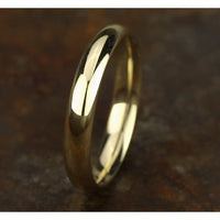 High Dome Comfort Fit Men's Wedding Band in 14K Yellow Gold - 4mm Width by Benchmark