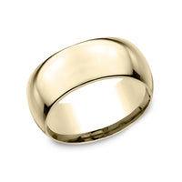 High Dome Comfort Fit Men's Wedding Band in 14K Yellow Gold - 9mm by Benchmark