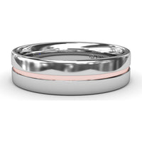 High Polish 6mm Men's Band with Center Accent by Fana
