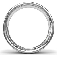 High Polish 6mm Men's Band with Center Accent by Fana