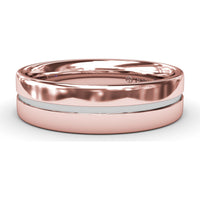 High Polish 6mm Men's Band with Center Accent by Fana