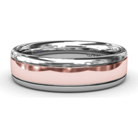 High Polish 6mm Men's Band with Inlay - Comfort Fit Low Profile by Fana