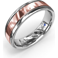 High Polish 6mm Men's Band with Inlay - Comfort Fit Low Profile by Fana