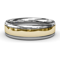High Polish 6mm Men's Band with Inlay - Comfort Fit Low Profile by Fana