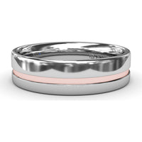 High Polish 6mm Men's Comfort Fit Band with Center Accent by Fana