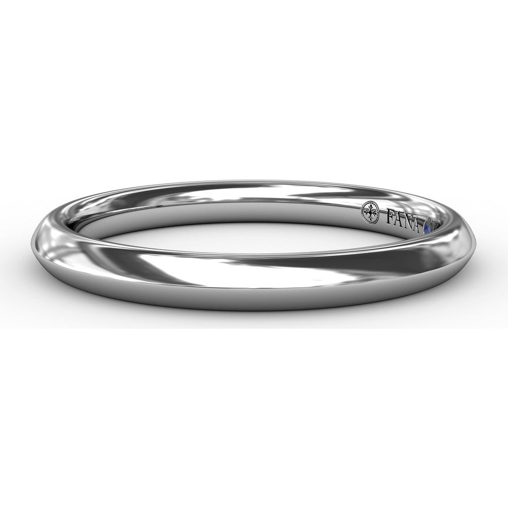 High-Polish Wedding Band Designed to Match Engagement Ring Style S3225 by Fana