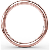 High-Polish Wedding Band Designed to Match Engagement Ring Style S3225 by Fana