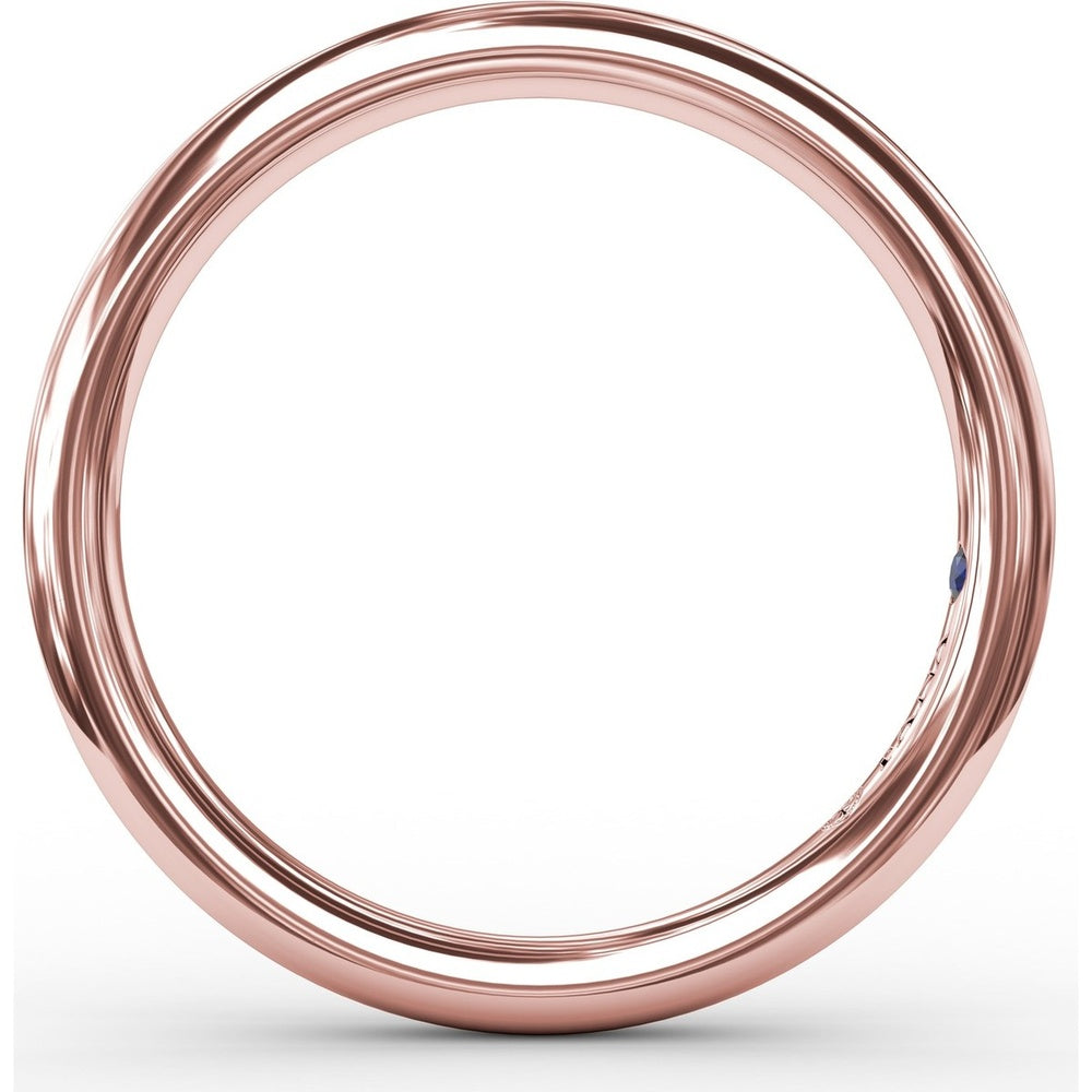 High-Polish Wedding Band Designed to Match Engagement Ring Style S3225 by Fana