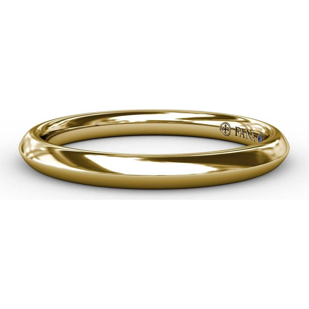 High-Polish Wedding Band Designed to Match Engagement Ring Style S3225 by Fana