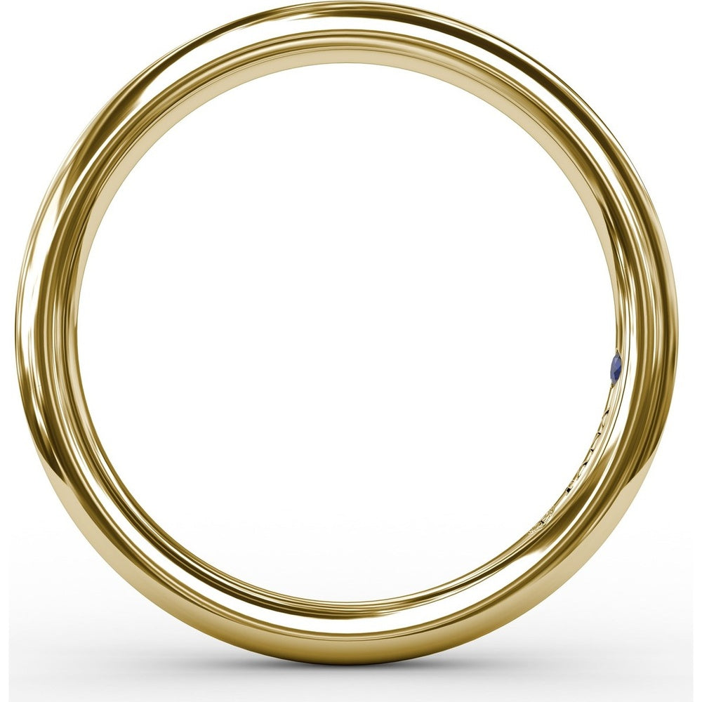 High-Polish Wedding Band Designed to Match Engagement Ring Style S3225 by Fana