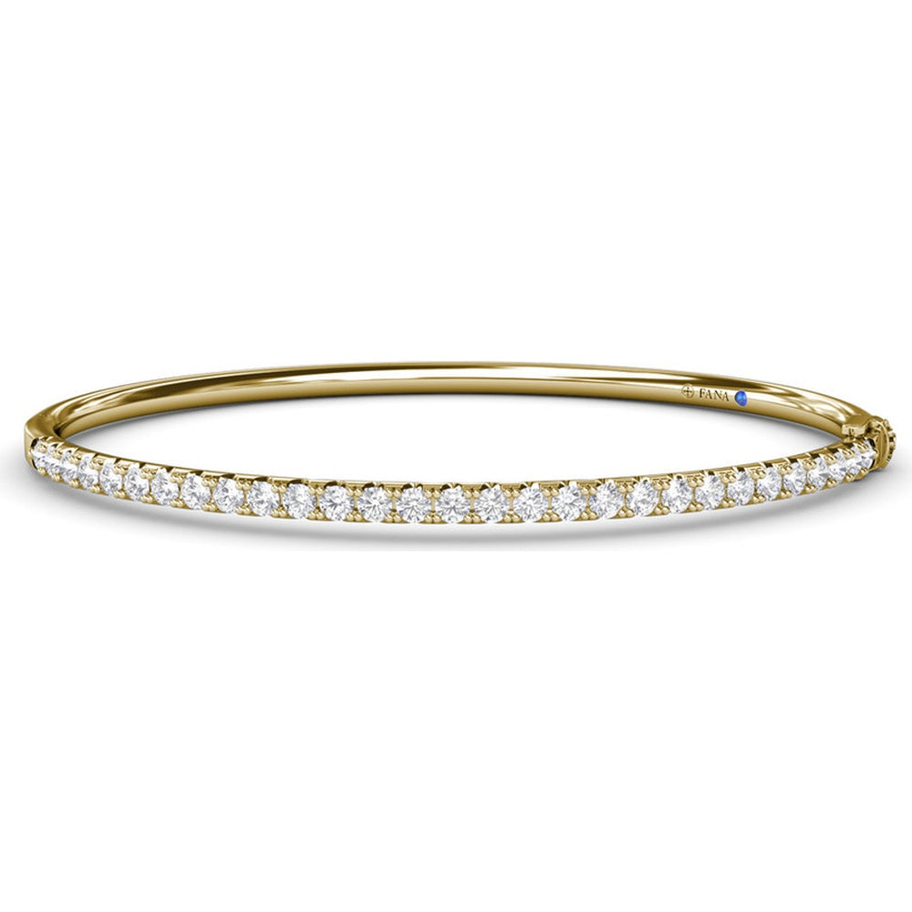 Hinged Diamond Bangle with Shared-Prong Set Round Diamonds by Fana - 1.70 Carat Total Diamond Weight