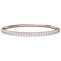 Hinged Diamond Bangle with Shared-Prong Set Round Diamonds by Fana - 1.70 Carat Total Diamond Weight