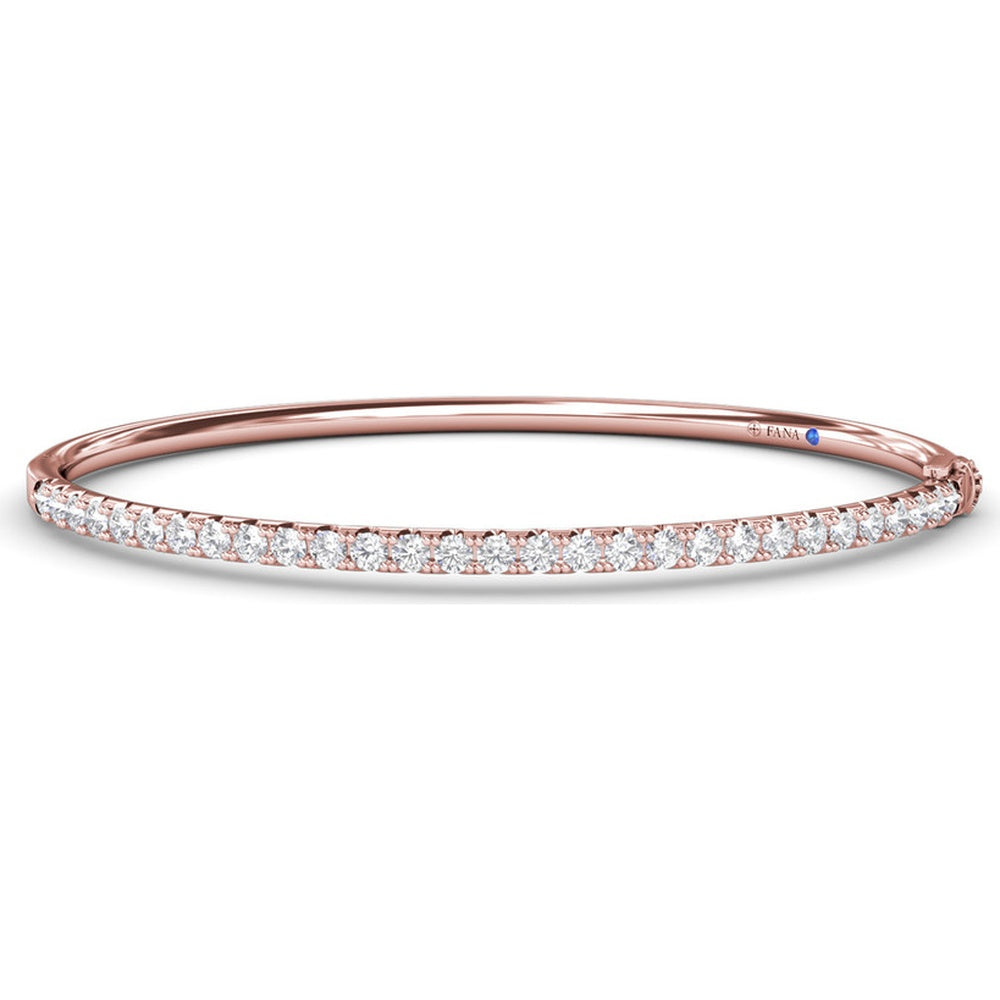 Hinged Diamond Bangle with Shared-Prong Set Round Diamonds by Fana - 1.70 Carat Total Diamond Weight