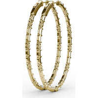 Hoop Earrings with Alternating Emerald-Cut and Round Diamonds by Fana - 3.67 Carat Total Diamond Weight