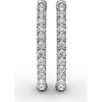 Hoop Earrings with Pavé Set Round Diamonds by Fana - 2.01 Carat Total Diamond Weight