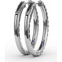 Hoop Earrings with Pavé Set Round Diamonds by Fana - 2.01 Carat Total Diamond Weight