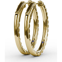 Hoop Earrings with Pavé Set Round Diamonds by Fana - 2.01 Carat Total Diamond Weight