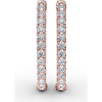 Hoop Earrings with Pavé Set Round Diamonds by Fana - 2.01 Carat Total Diamond Weight