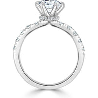 Imagine Bridal Six Prong Hidden Halo Engagement Ring