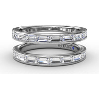 Insert Ring with Channel Set Baguette Diamonds by Fana - 1.00 Carat Total Diamond Weight
