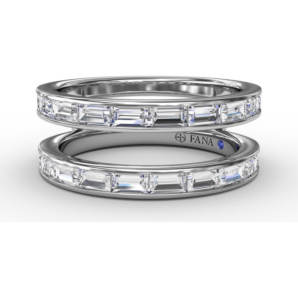 Insert Ring with Channel Set Baguette Diamonds by Fana - 1.00 Carat Total Diamond Weight