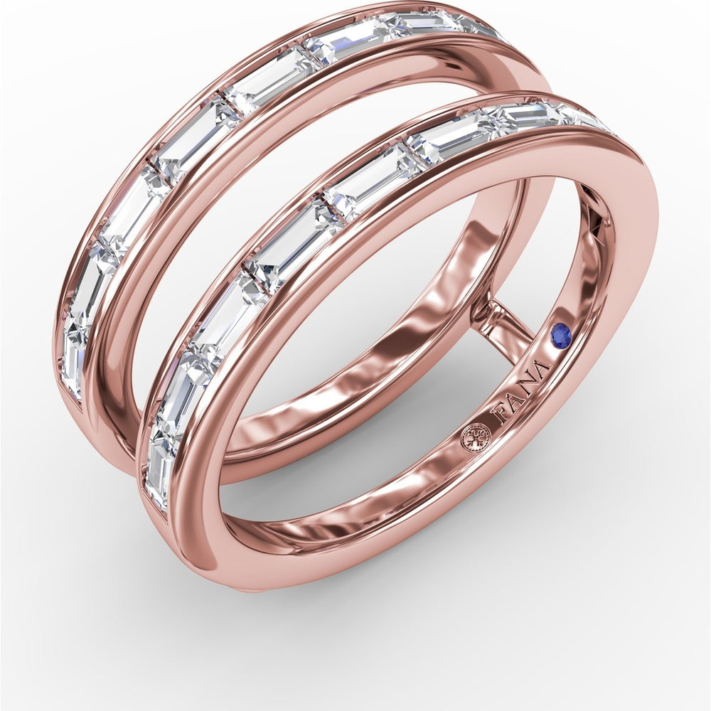 Insert Ring with Channel Set Baguette Diamonds by Fana - 1.00 Carat Total Diamond Weight