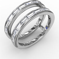 Insert Ring with Channel Set Baguette Diamonds by Fana - 1.00 Carat Total Diamond Weight