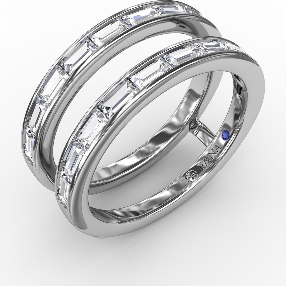 Insert Ring with Channel Set Baguette Diamonds by Fana - 1.00 Carat Total Diamond Weight