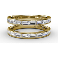 Insert Ring with Channel Set Baguette Diamonds by Fana - 1.00 Carat Total Diamond Weight