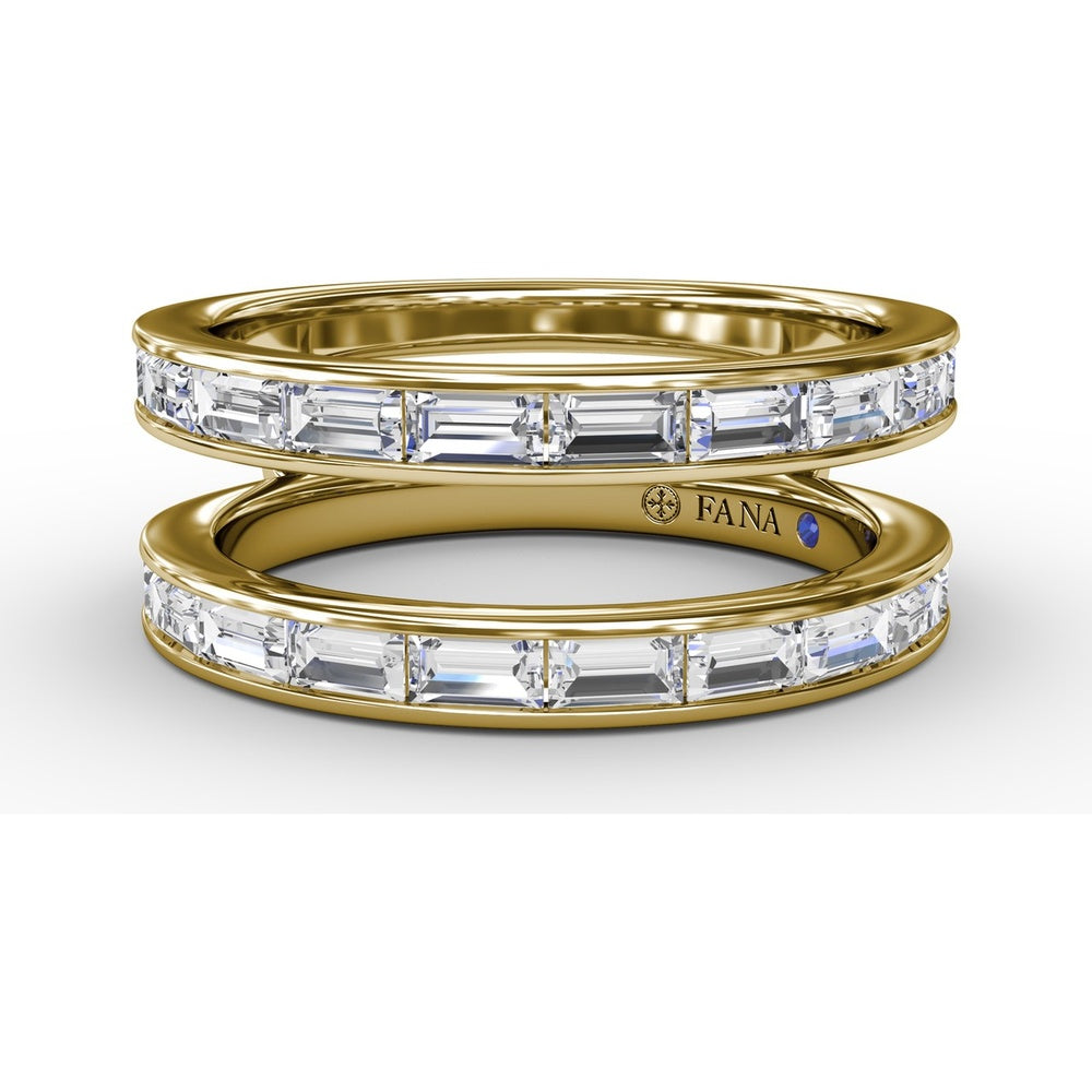 Insert Ring with Channel Set Baguette Diamonds by Fana - 1.00 Carat Total Diamond Weight