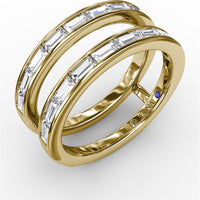 Insert Ring with Channel Set Baguette Diamonds by Fana - 1.00 Carat Total Diamond Weight