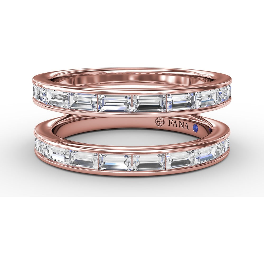 Insert Ring with Channel Set Baguette Diamonds by Fana - 1.00 Carat Total Diamond Weight